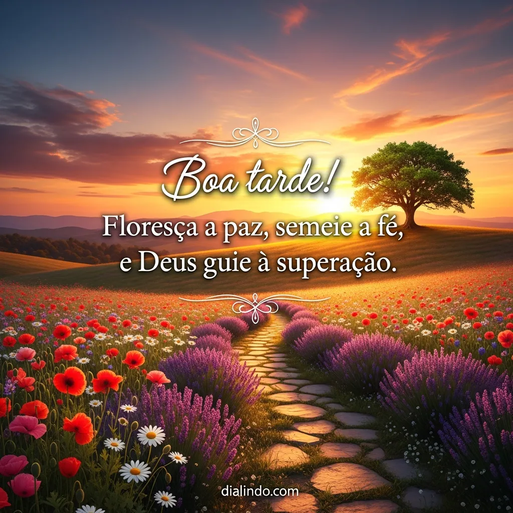 Paz florida, fé semeada.