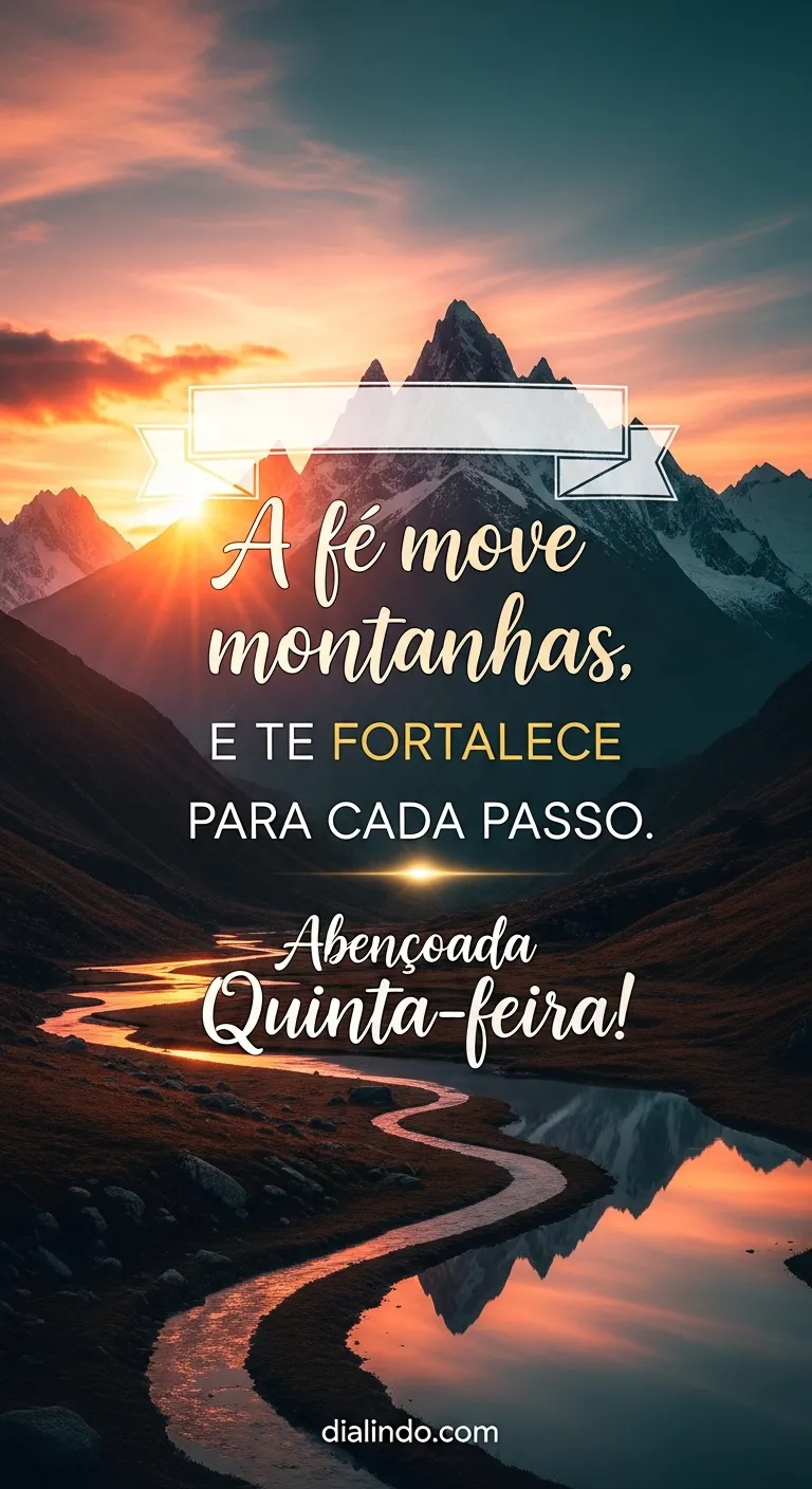 Quinta-Feira de Fé e Passos - Imagem inspiradora