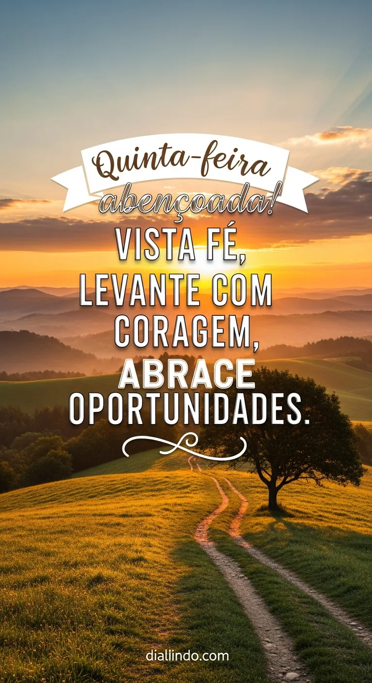 Fé, Coragem, Quinta Abençoada.