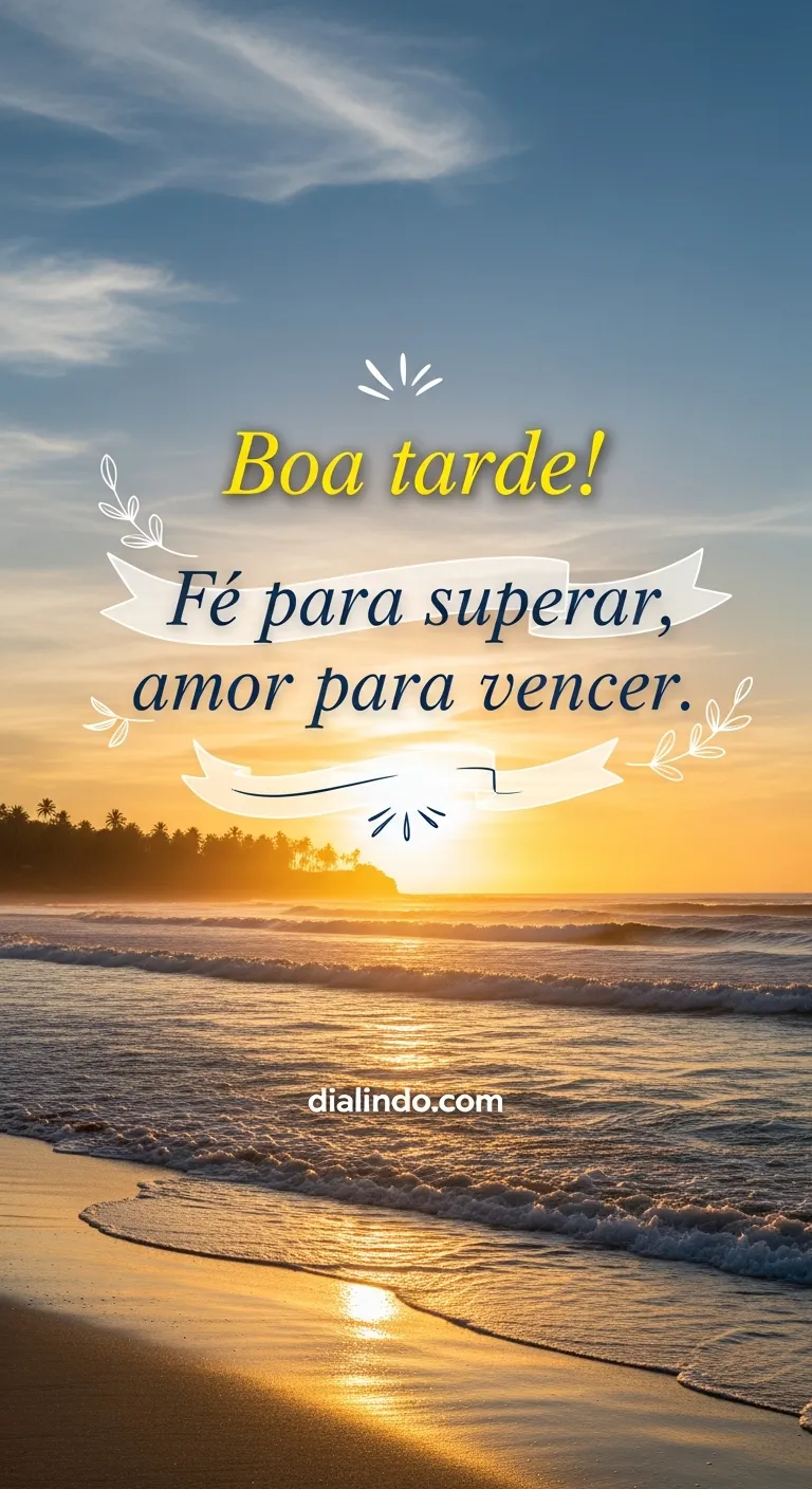 Fé Ama, Vence Obstáculos. - Mensagem inspiradora