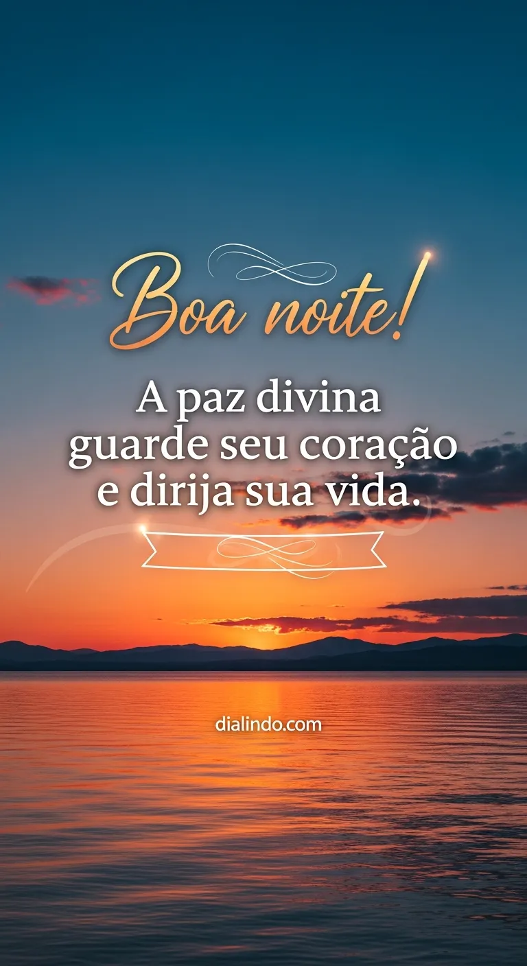 Coração guiado, paz divina.