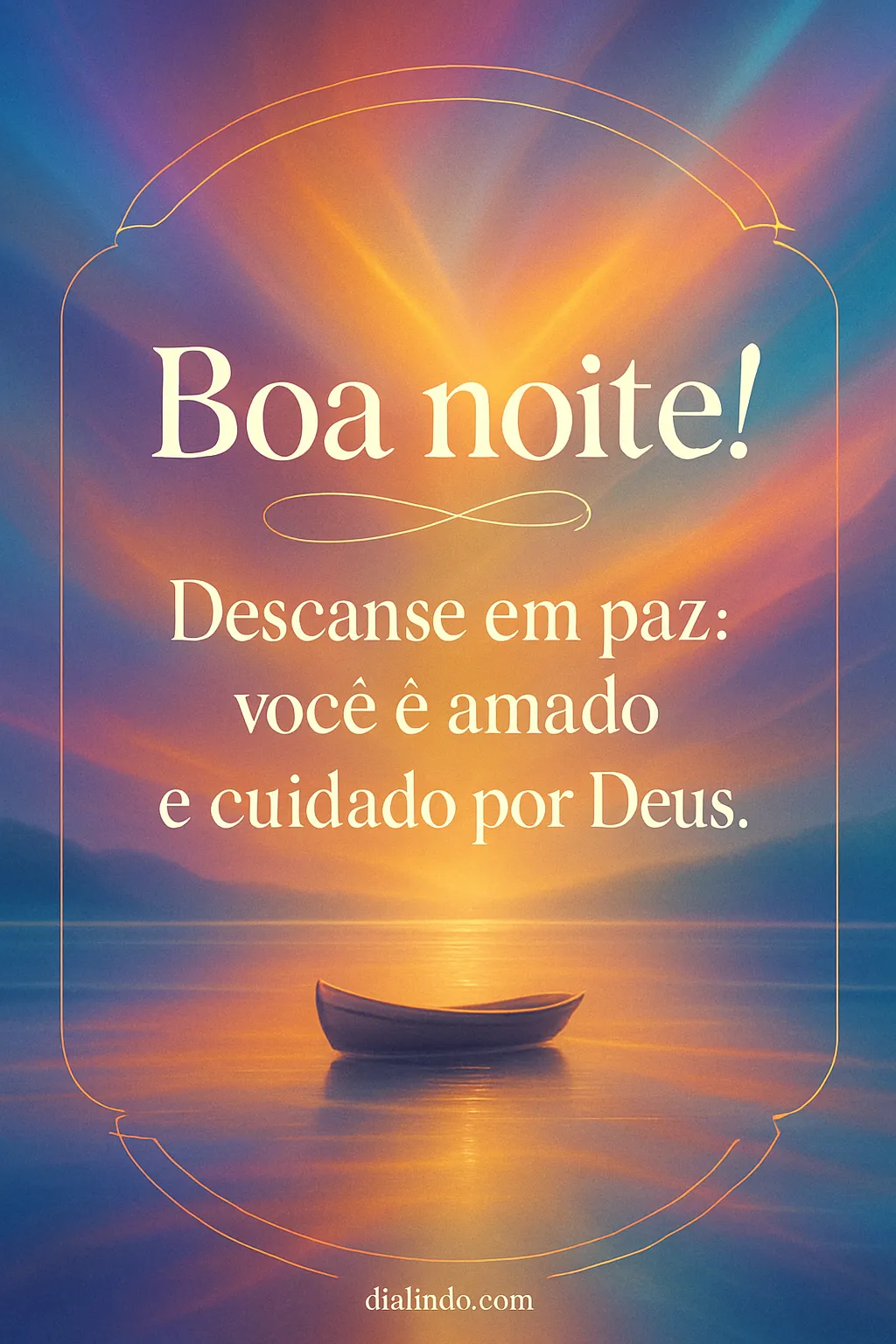 Deus vela seu sono.