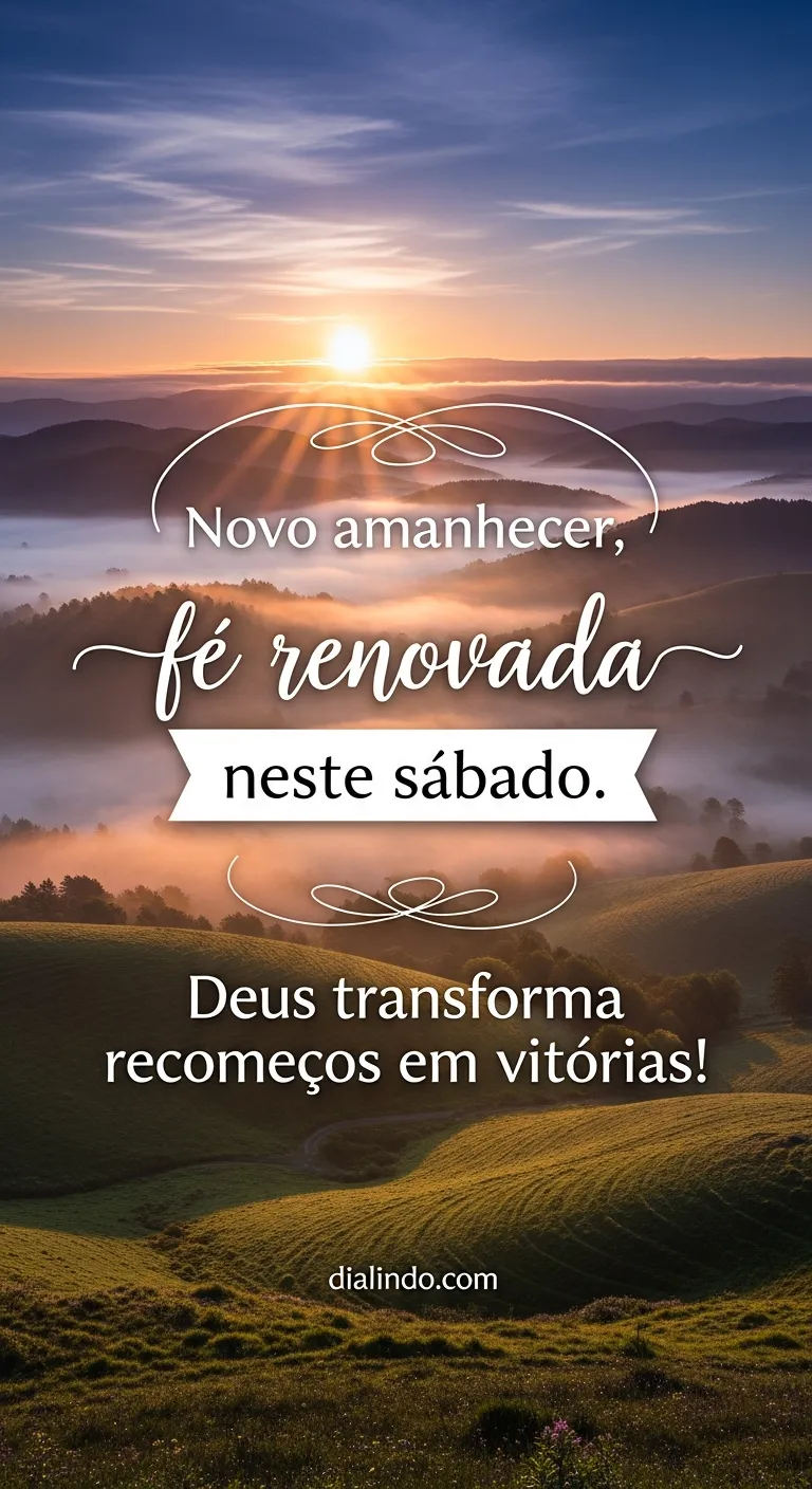 Sábado: Recomeço Vitorioso em Deus.