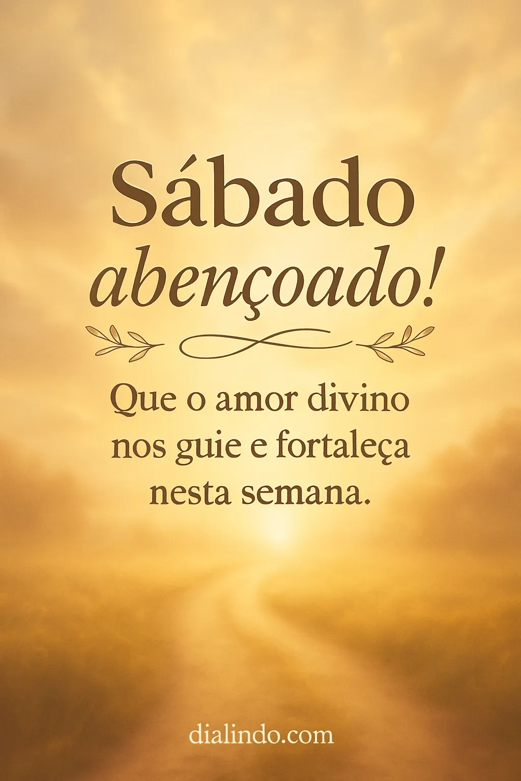 Sábado: Amor Divino Semanal.