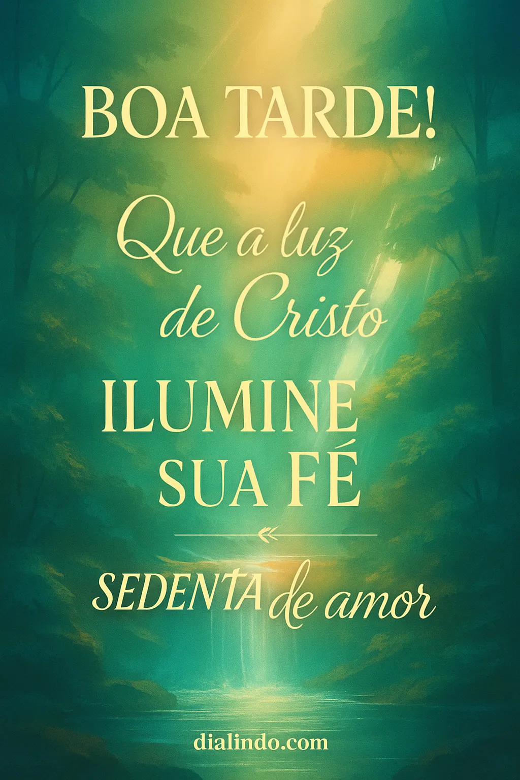 Fé Sedenta, Amor Iluminado