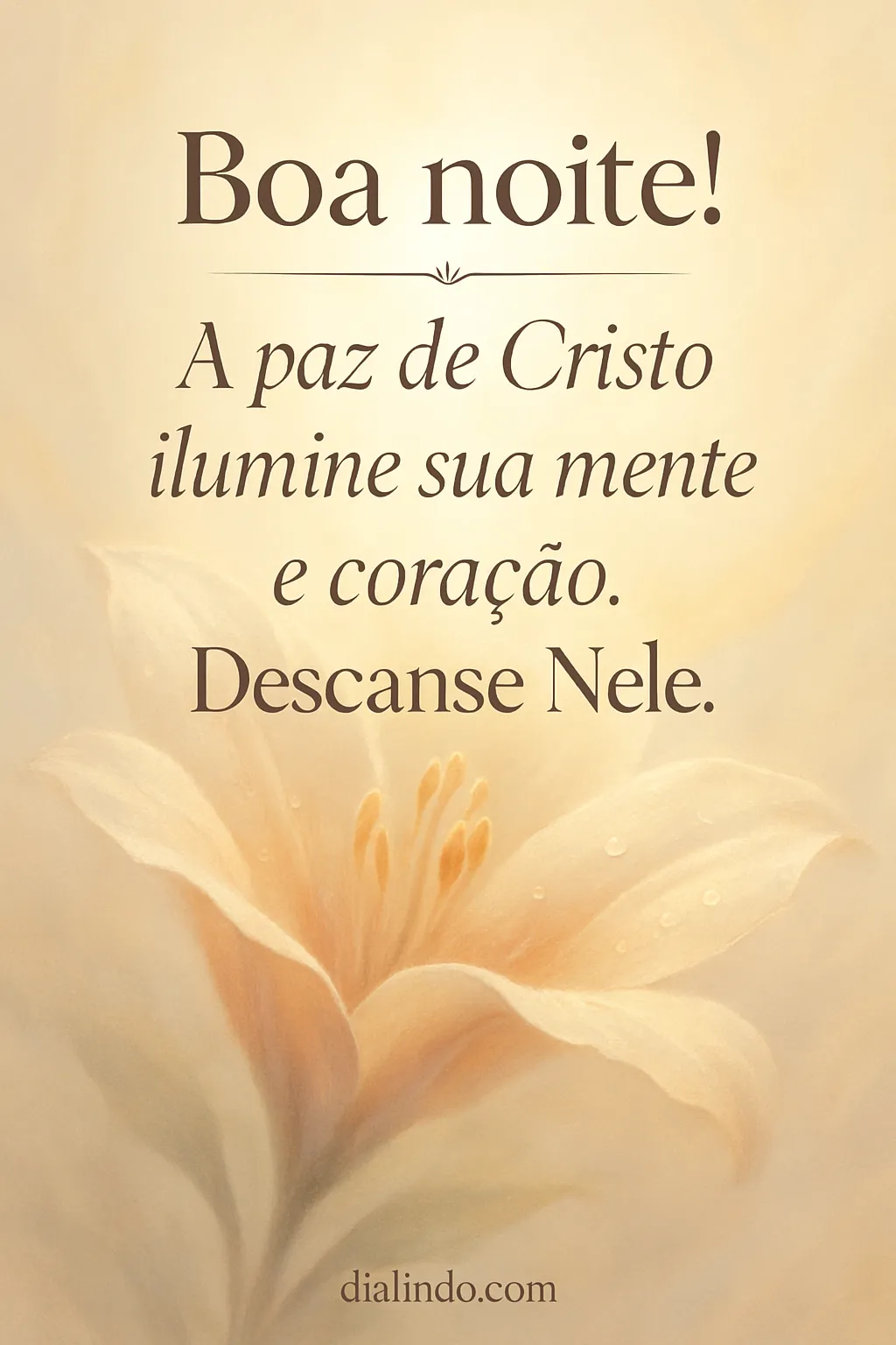 Mente e Coração em Paz. - Mensagem inspiradora