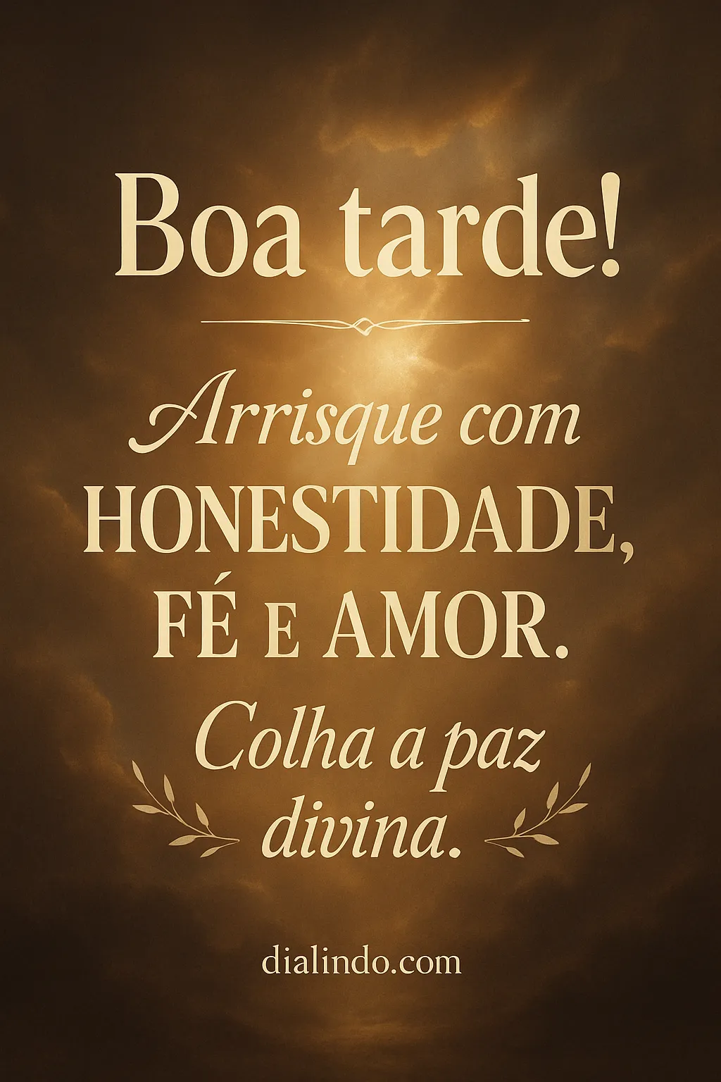 Colheita da Paz Honesta.