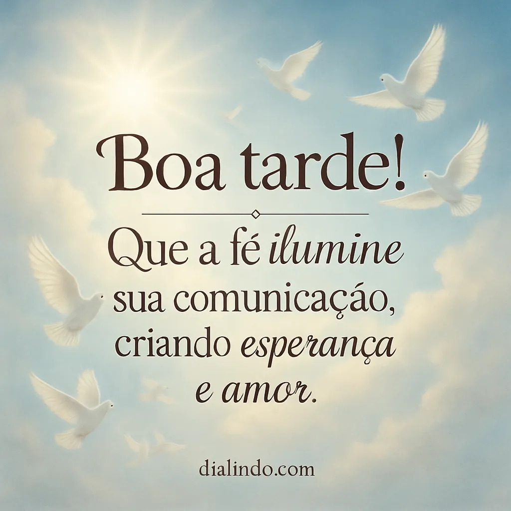 Comunicação: Luz, Fé, Amor.