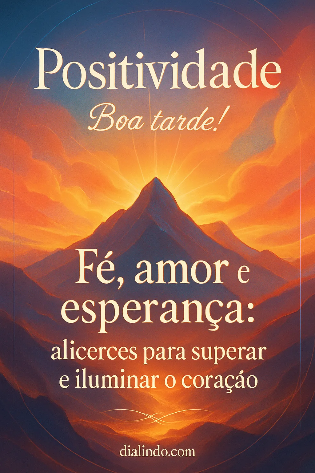 Coração iluminado pela superação. - Mensagem inspiradora