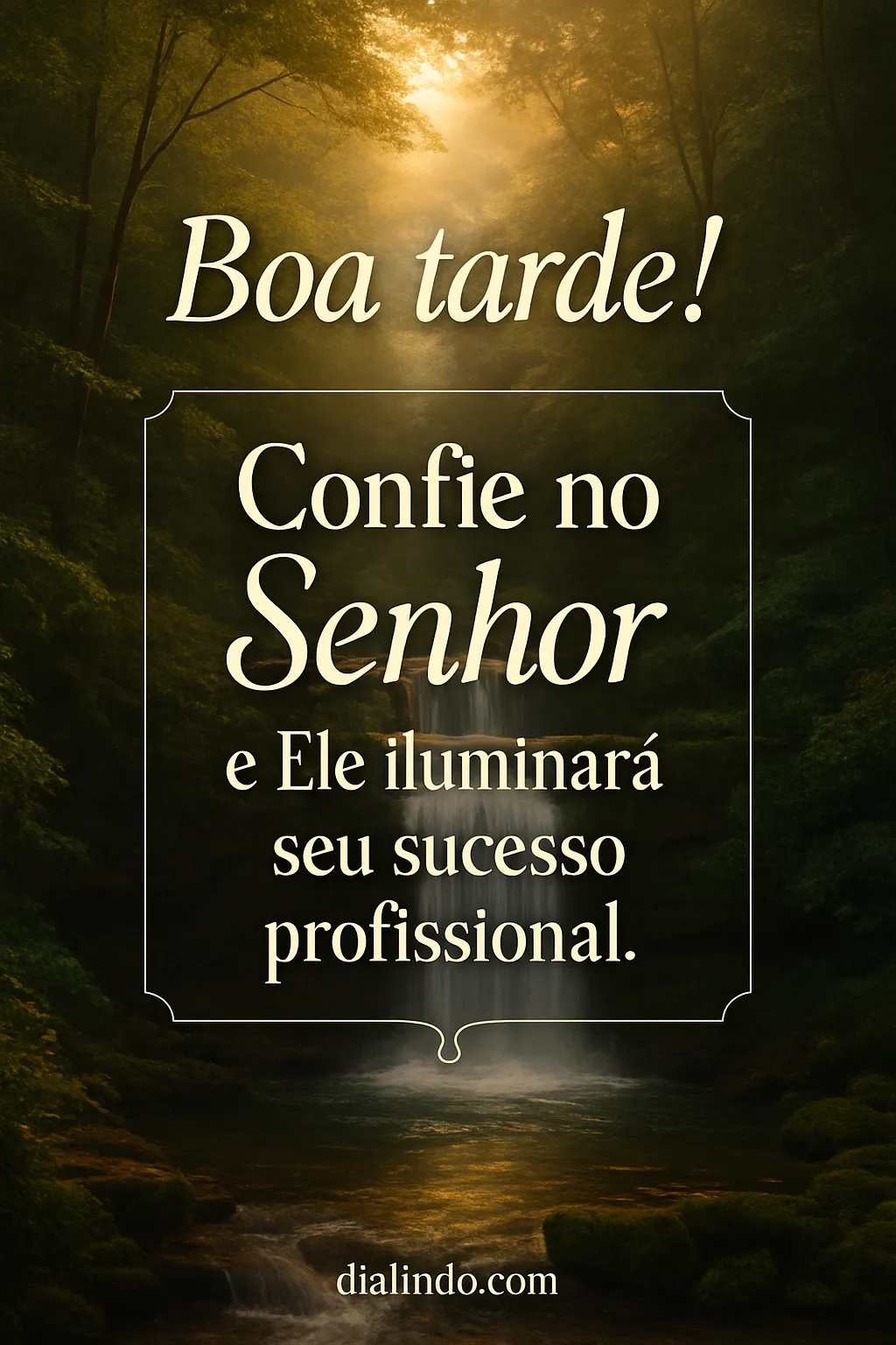 Luz Divina no Trabalho - Mensagem inspiradora