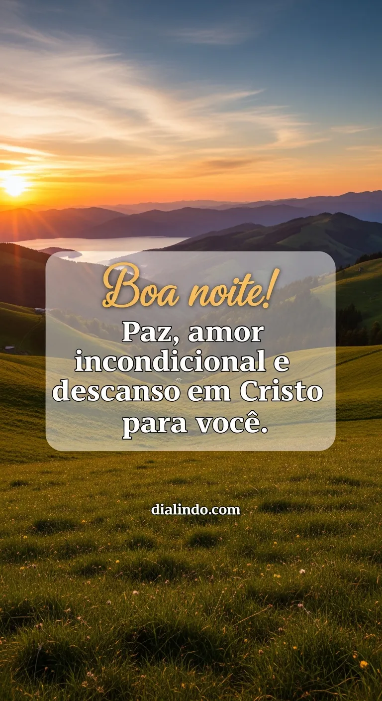 Descanso em Cristo, Paz Noturna. - Mensagem inspiradora