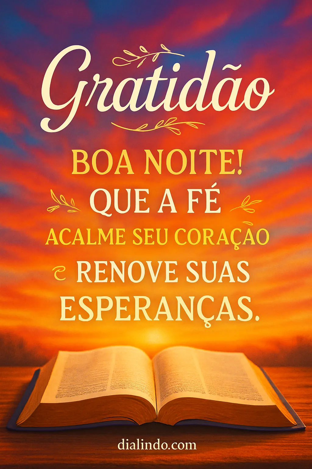 Fé: Calma e Novo Amanhecer