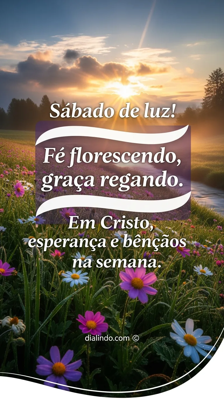 Sábado: Graça, Fé, Esperança.