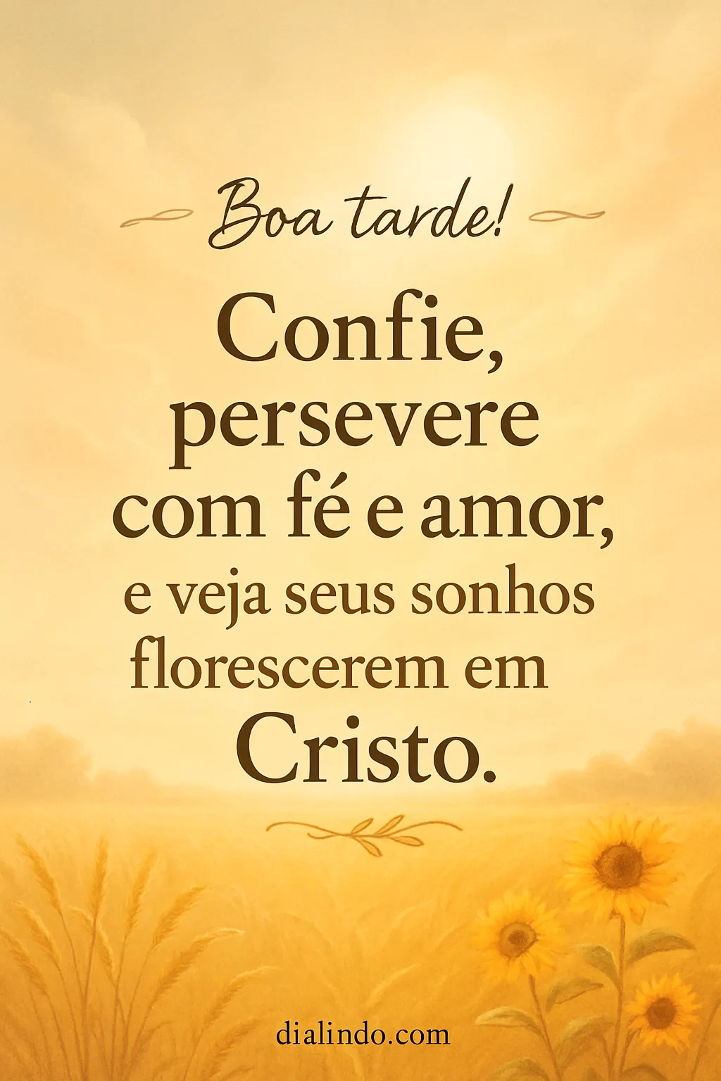 Florescer em Cristo: Sonho Vivo - Mensagem inspiradora