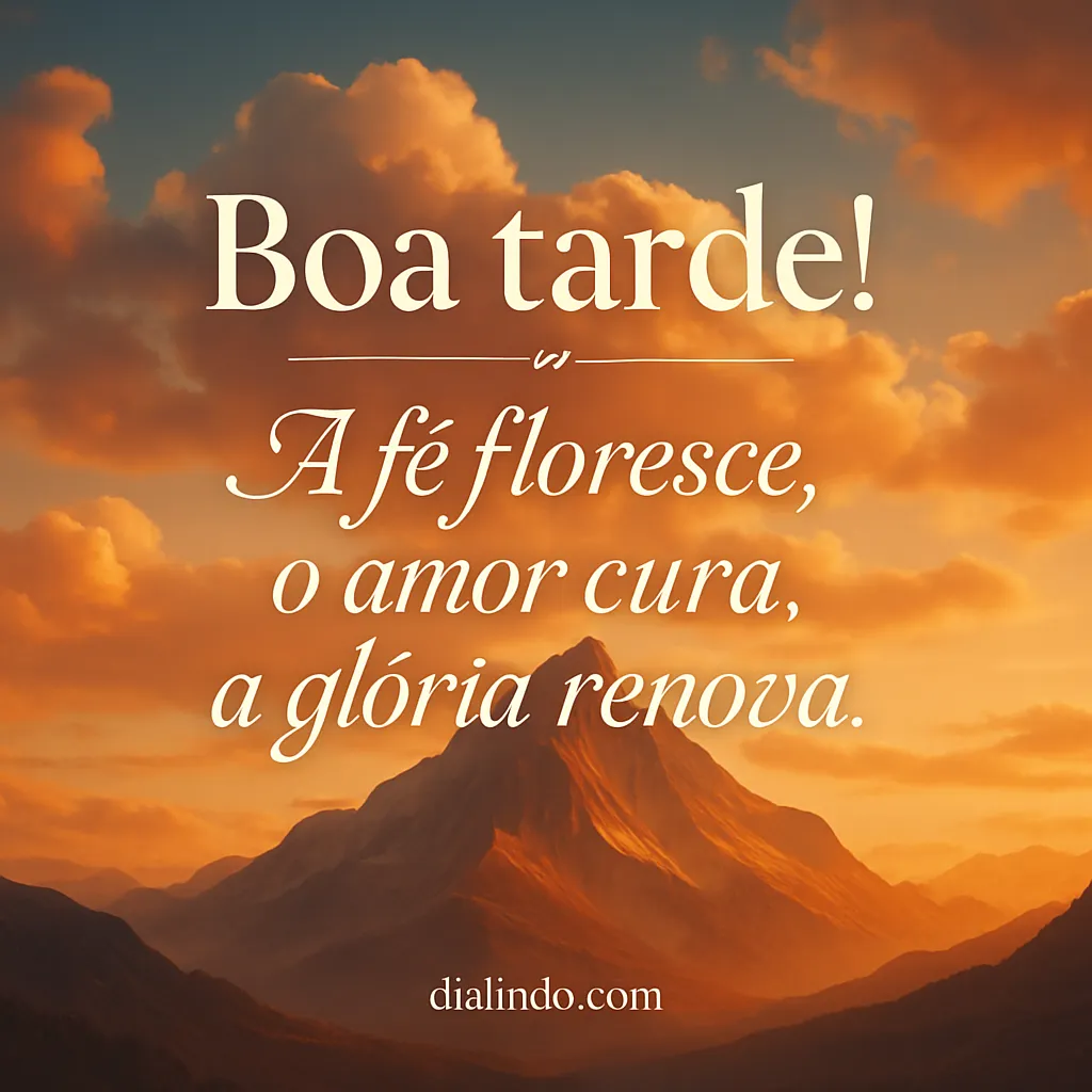 Florescer, Curar, Renovar: A Fé - Mensagem inspiradora