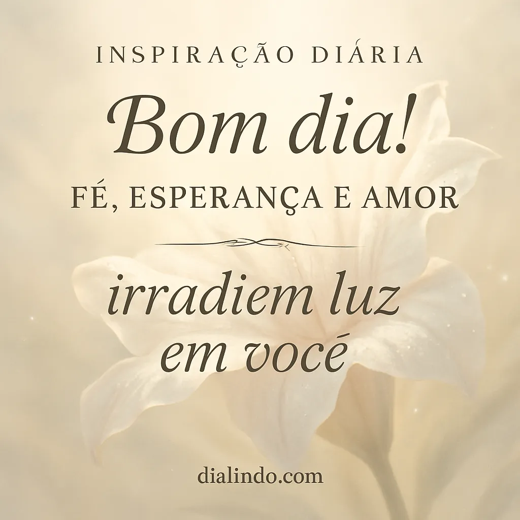 Luz Interior: Fé, Esperança, Amor - Mensagem inspiradora