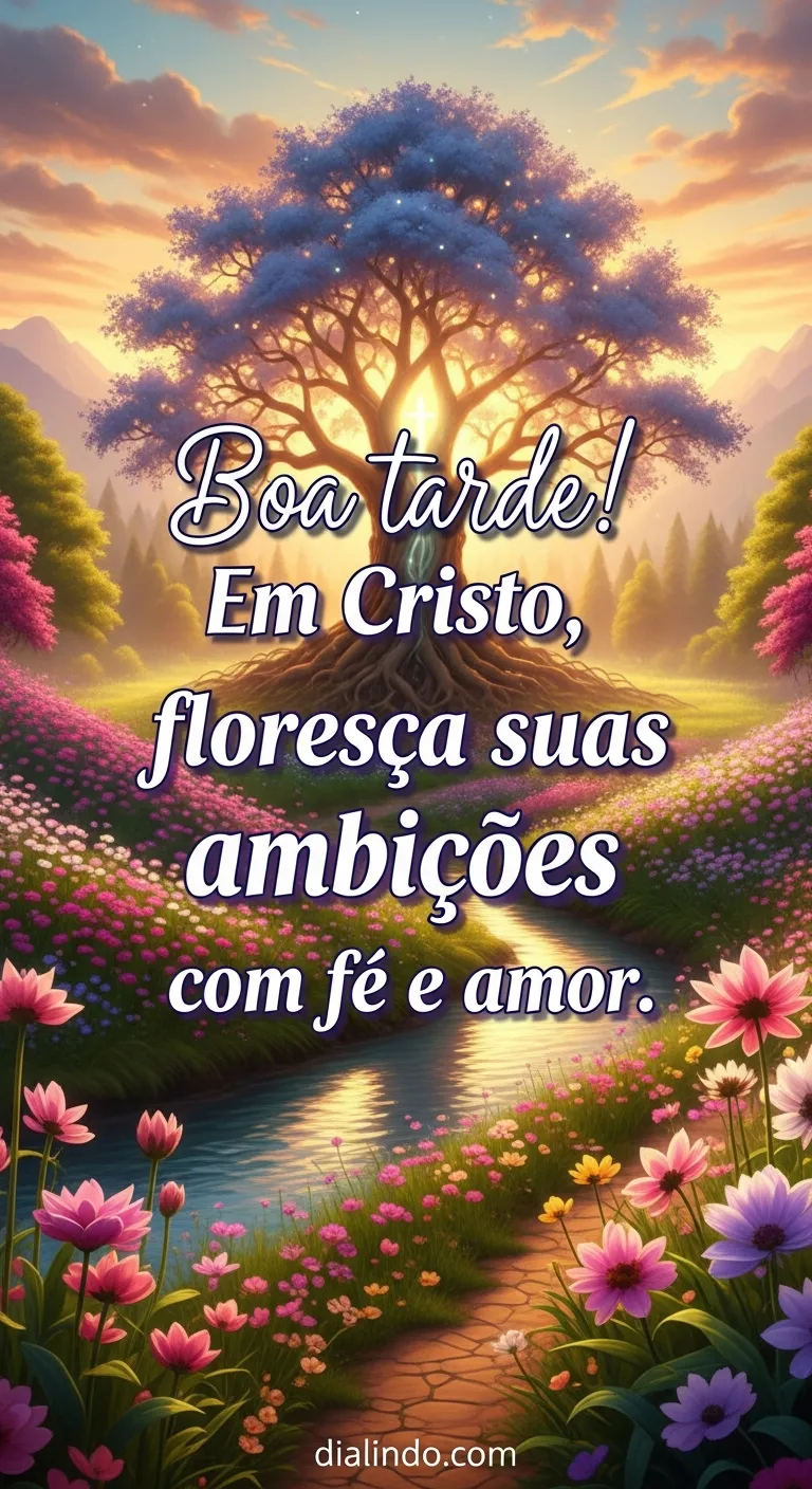 Florescer ambição: Cristo e amor. - Mensagem inspiradora