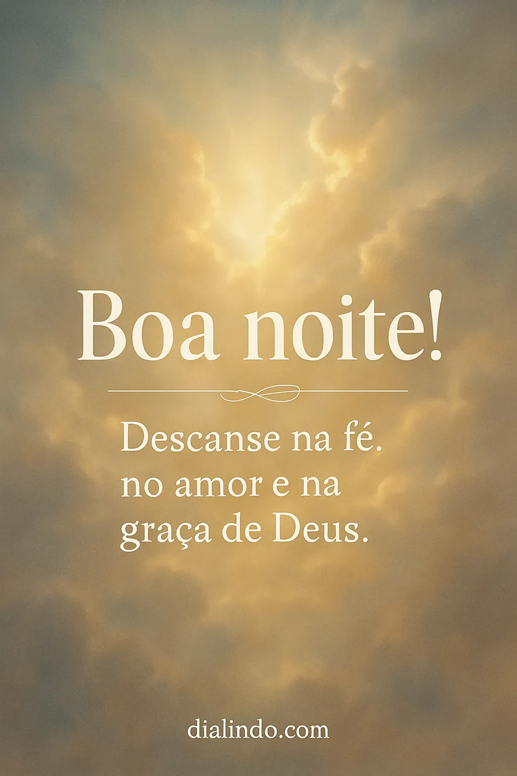 Tríade Divina: Descanso Noturno - Mensagem inspiradora