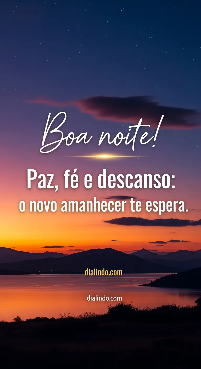 Amanhecer: Paz, Fé, Repouso. - Mensagem inspiradora