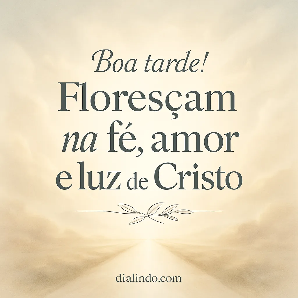 Cristo: Florescer em Fé, Amor.