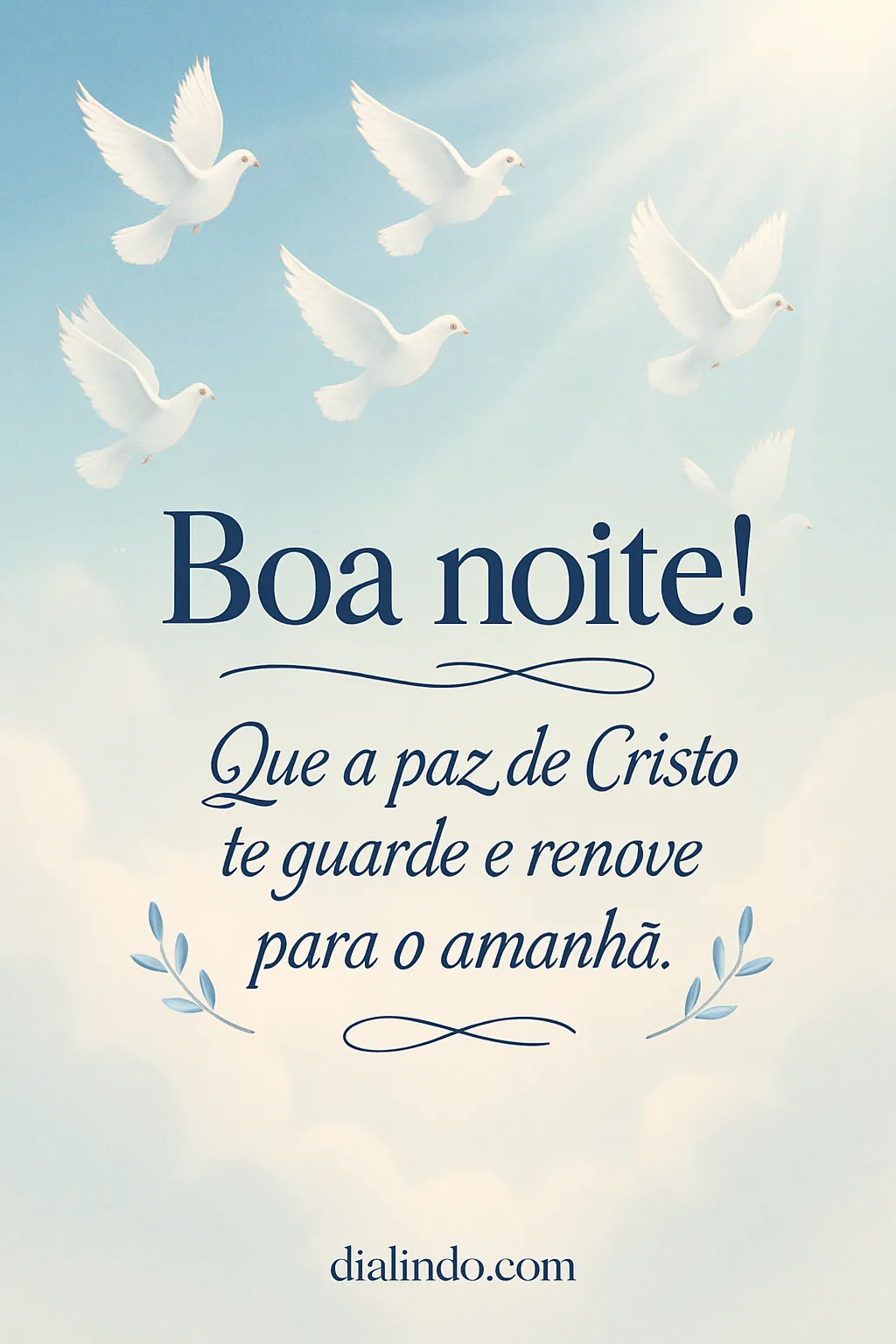 Paz renovada para o amanhã