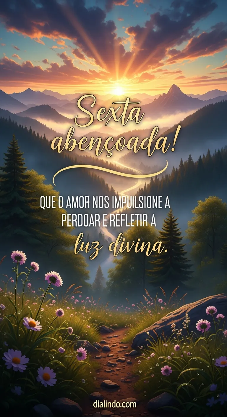 Sexta: Luz, Perdão, Amor.