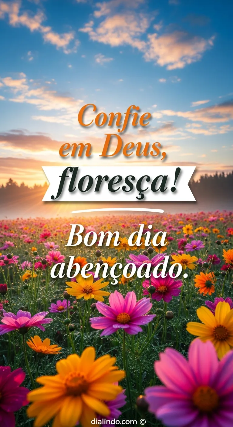 Fé florida, dia abençoado.