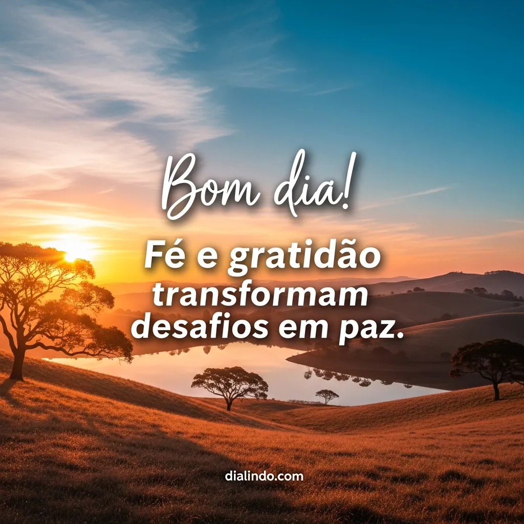 Paz na fé agradecida.