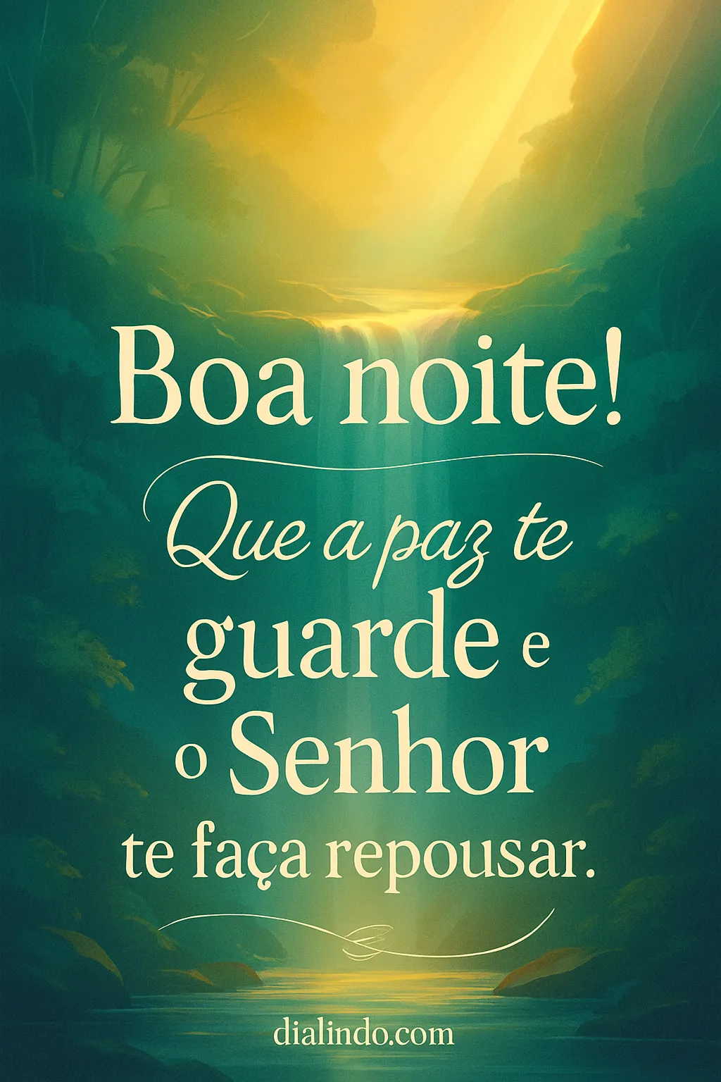 Descanso em Paz Noturna. - Mensagem inspiradora