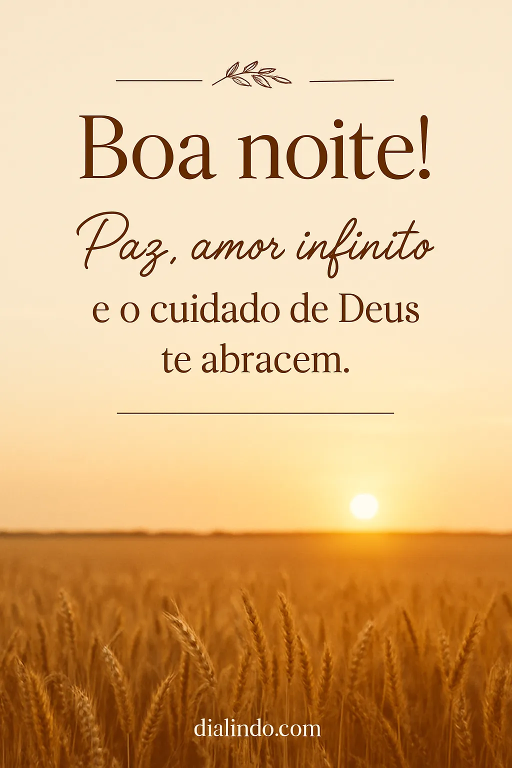 Deus, abraço infinito e paz.