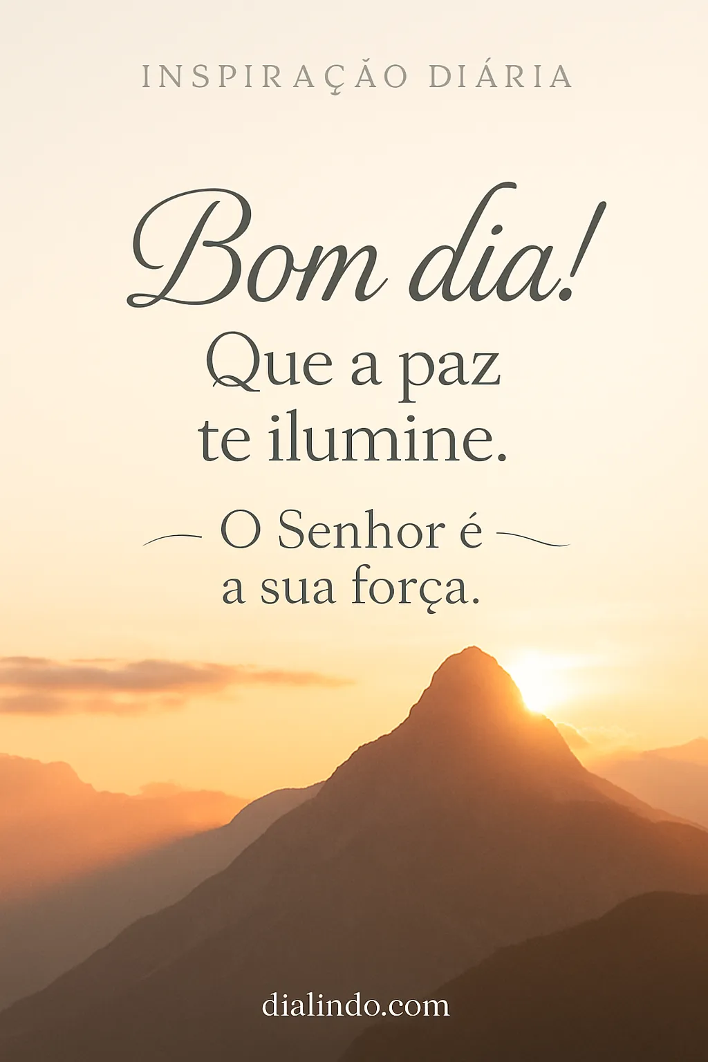 Luz Divina: Paz e Força.