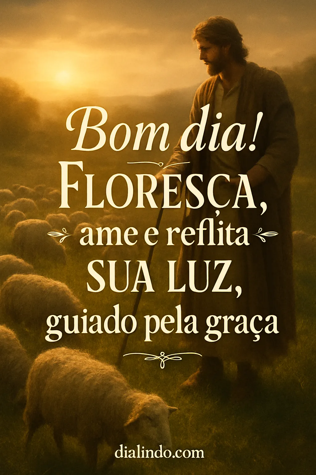 Luz guiada em flor e amor.