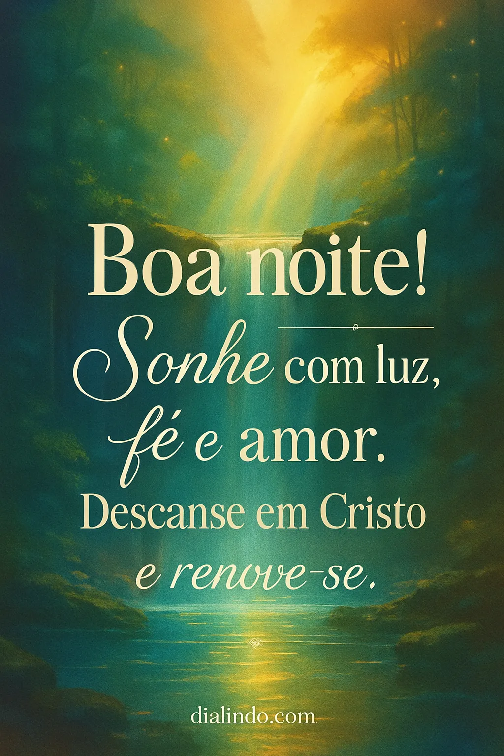 Descanso Iluminado em Cristo.