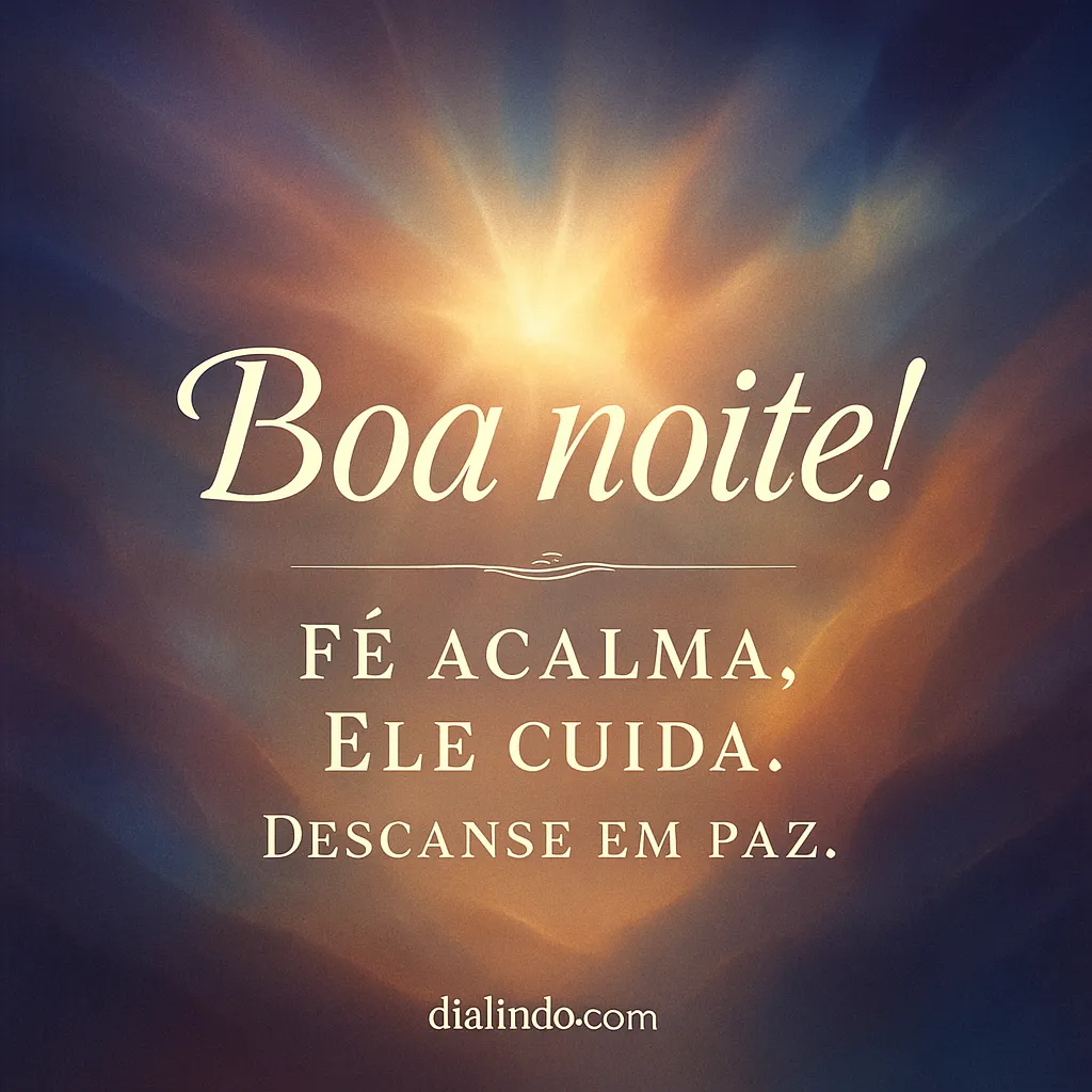 Paz noturna: Fé e repouso.