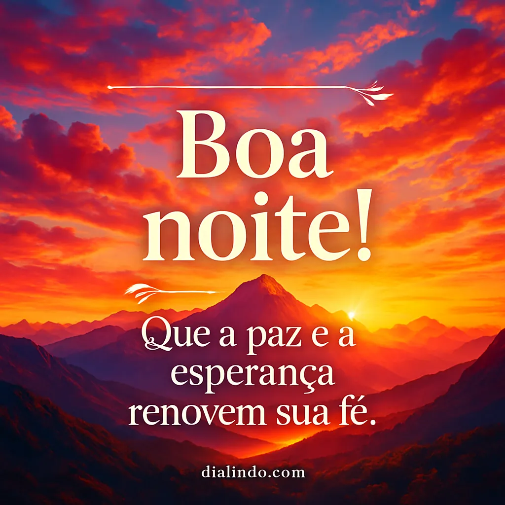 Paz, Esperança: Fé Renovada. - Mensagem inspiradora