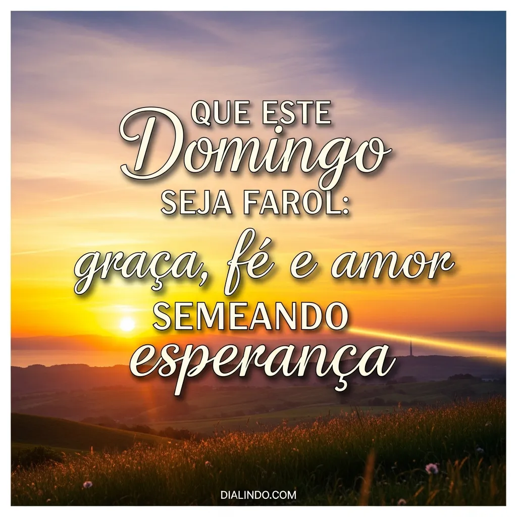 Domingo: Luz para Semear Amor.