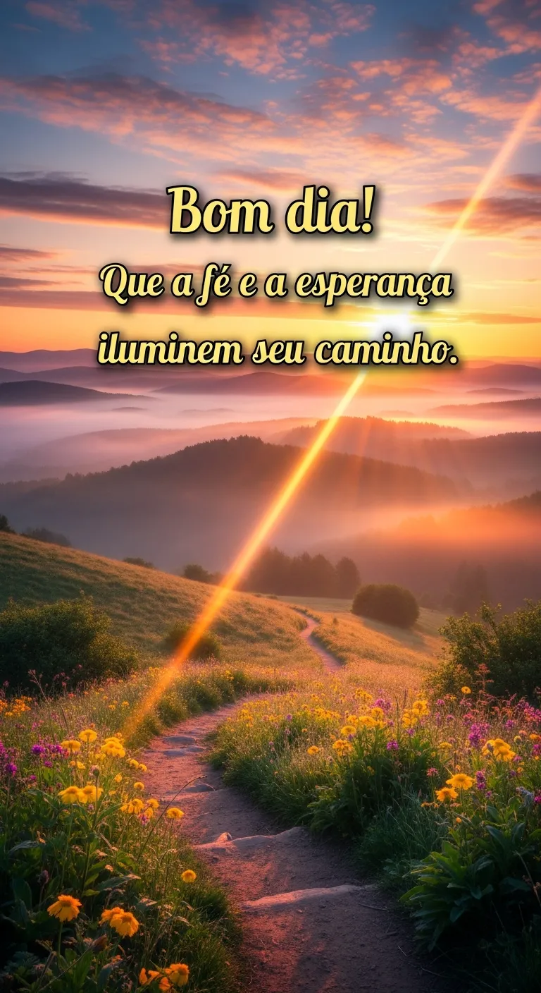 Luz da fé no caminho.