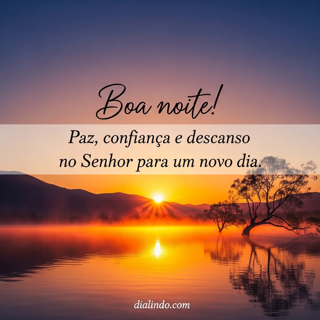 Amanhã: Paz no Senhor.