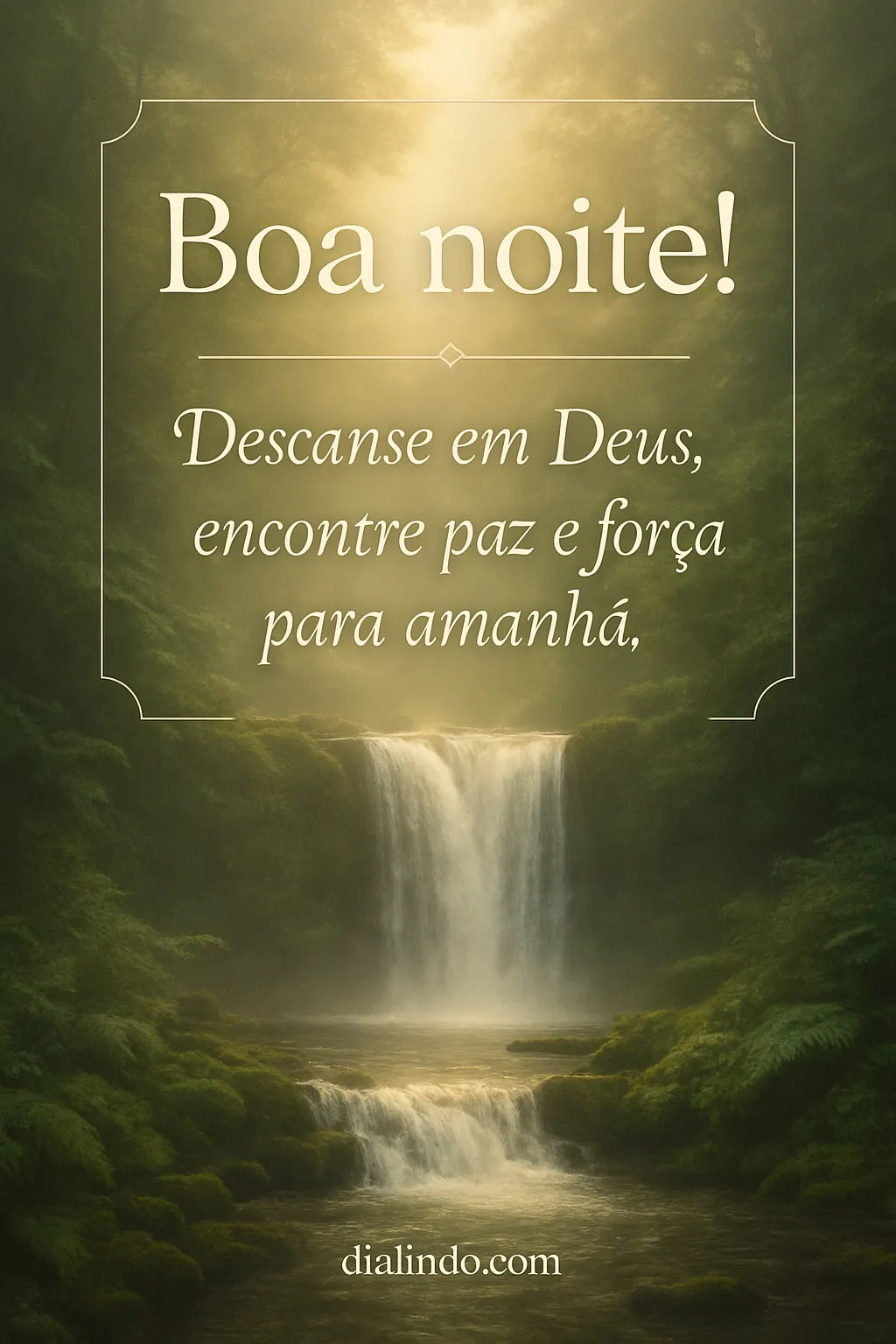 Amanhã, refúgio em Deus. - Mensagem inspiradora