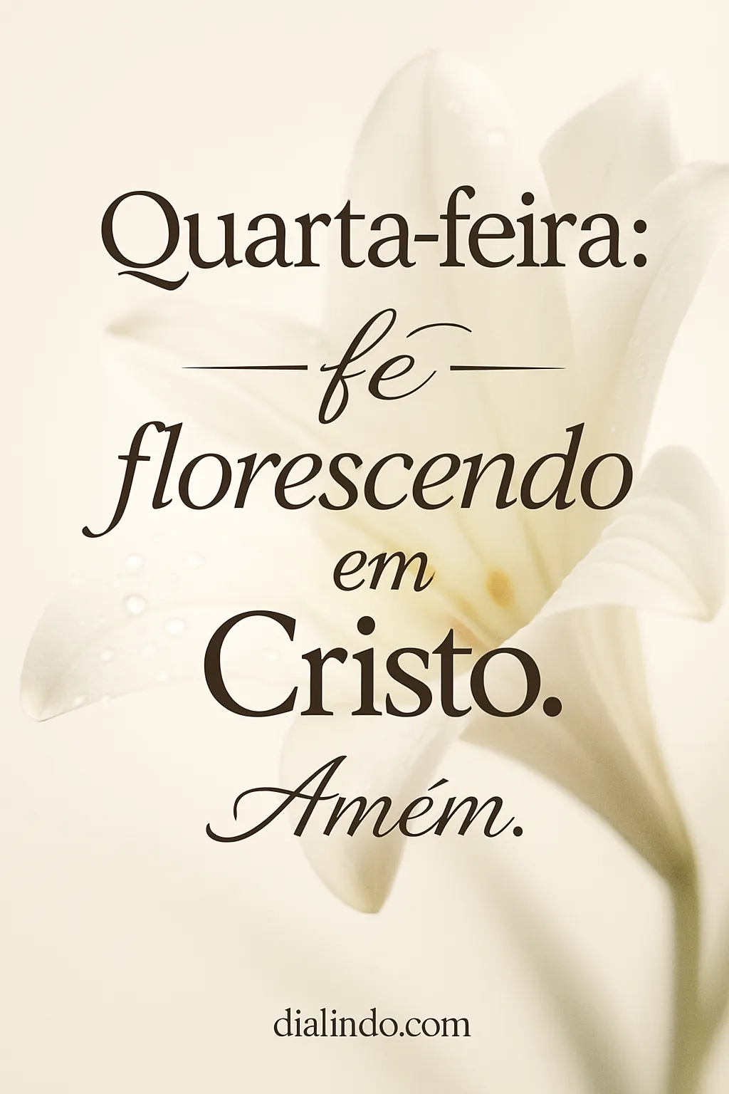 Flores de Fé na Quarta - Mensagem inspiradora