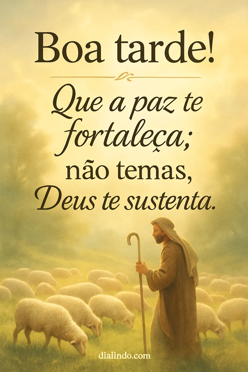 Paz sustenta, temor ausenta.