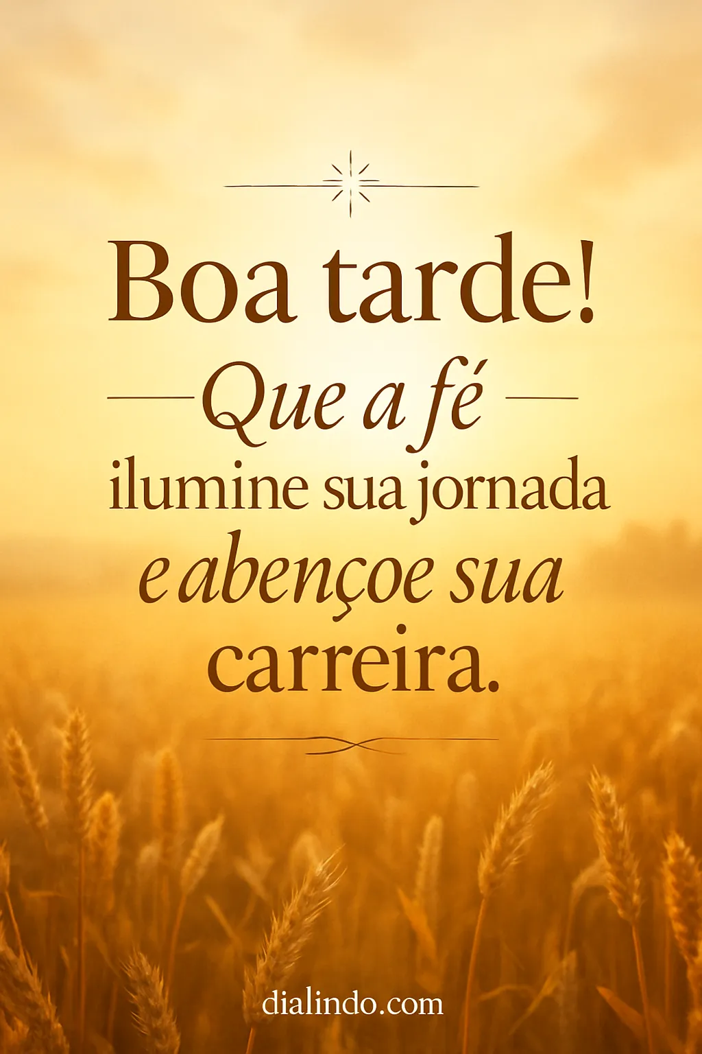 Luz Divina na Carreira.