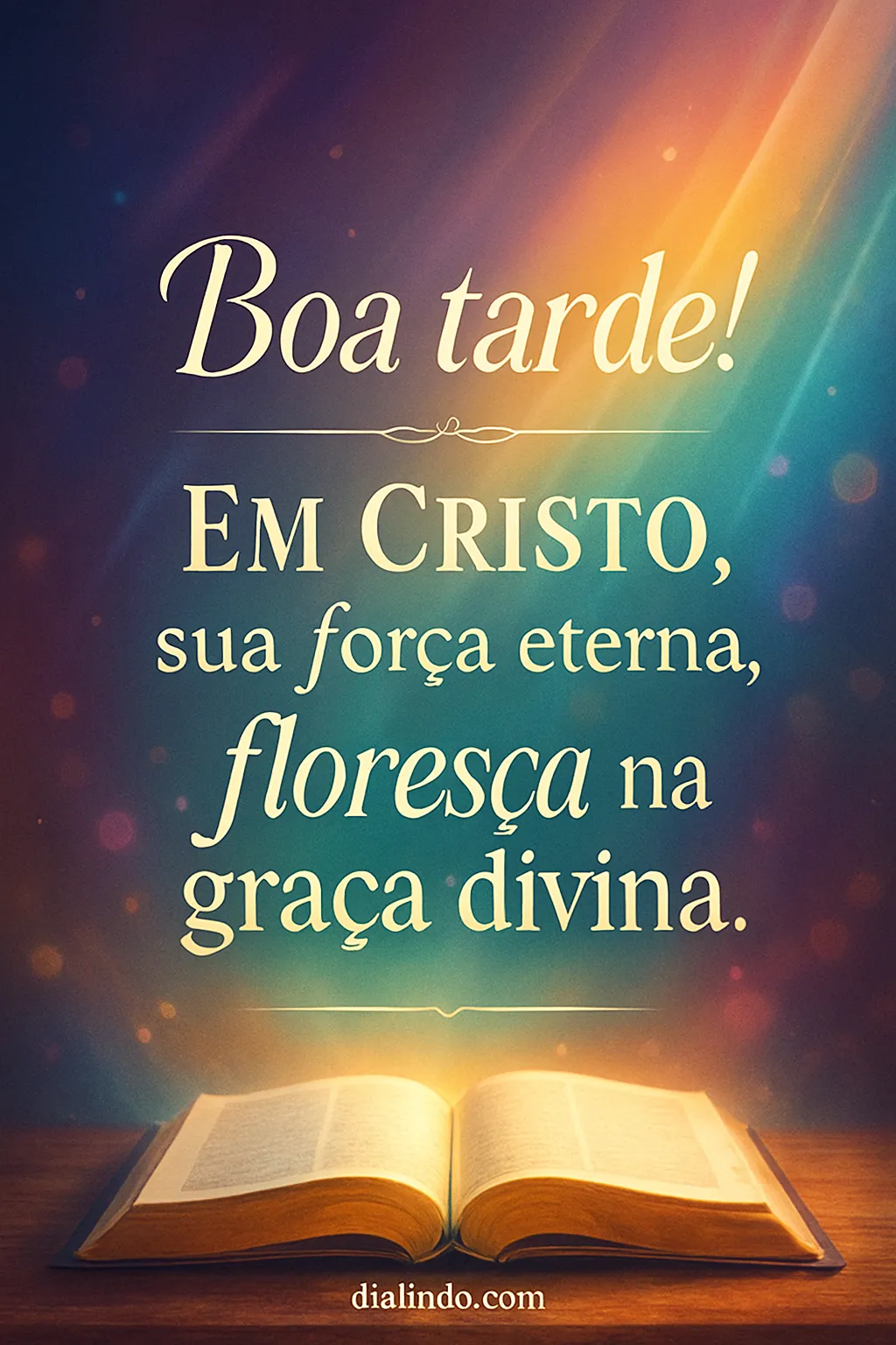 Floresça em Cristo, Eternamente.