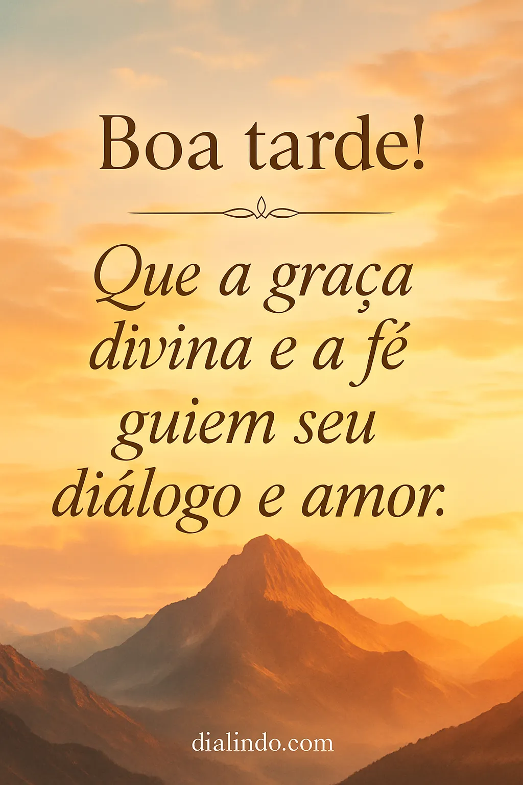 Diálogo, Amor e Graça Divina.