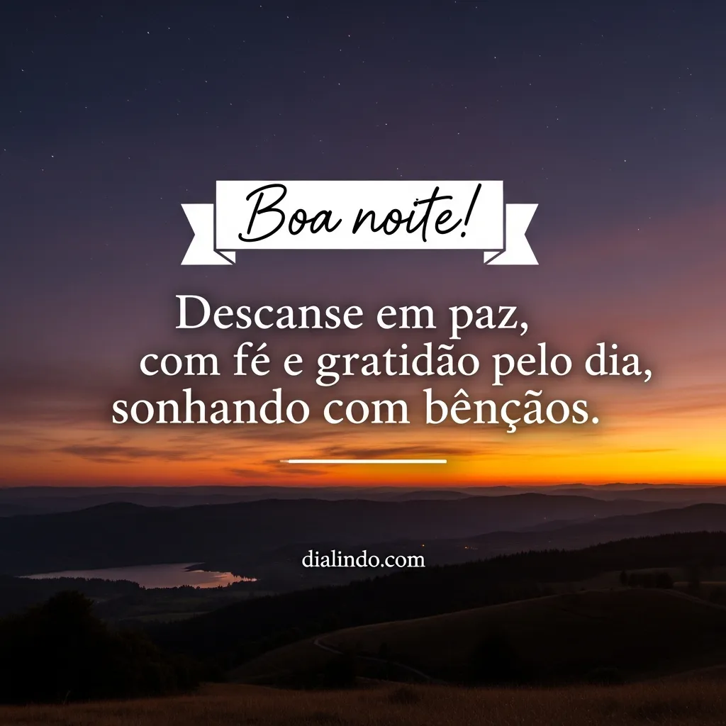 Bênçãos no sono agradecido.