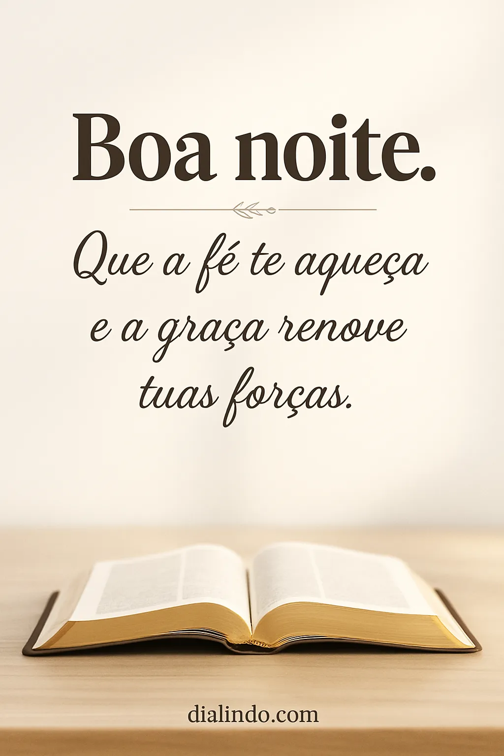 Fé e Graça: Refrigério Noturno