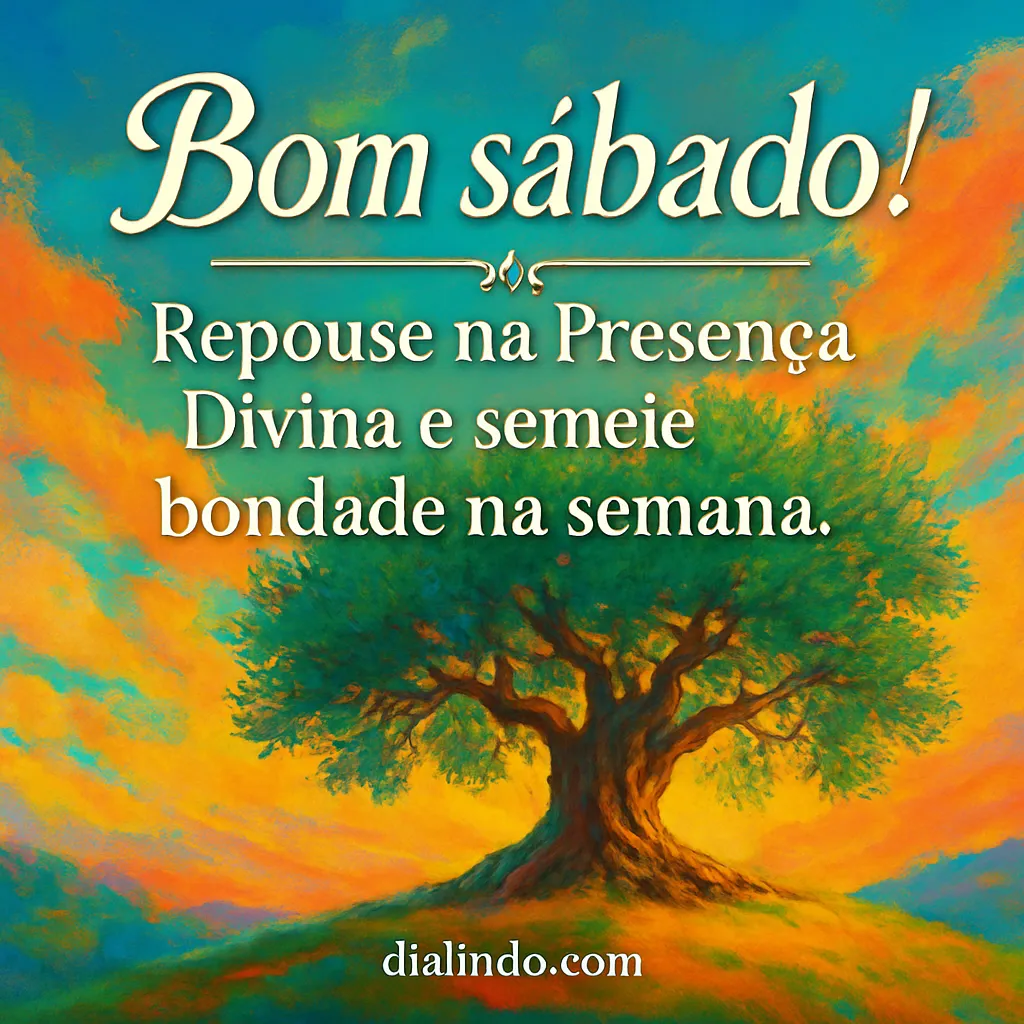 Sábado Divino: Semeie a Bondade.