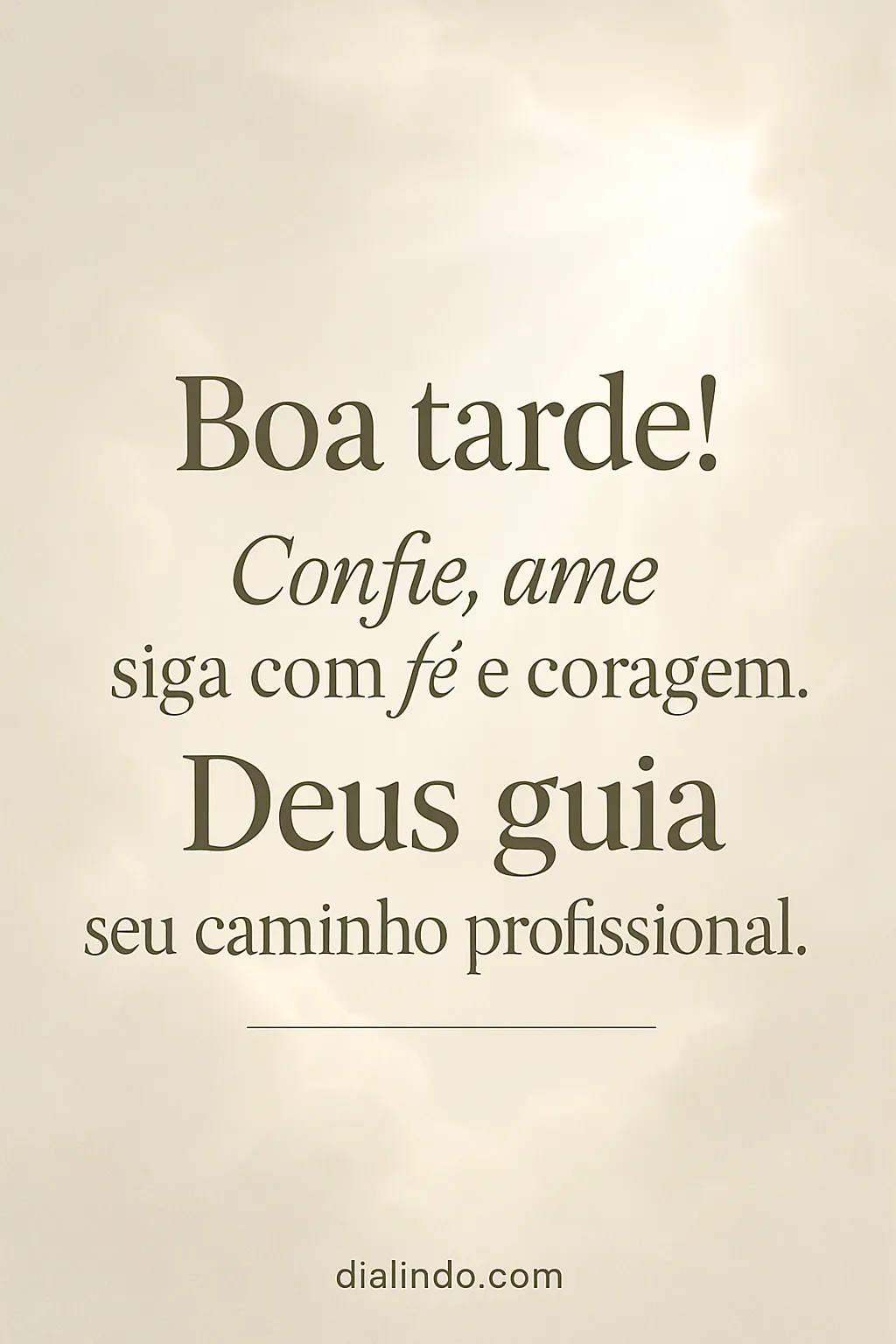 Profissão guiada por fé e amor.