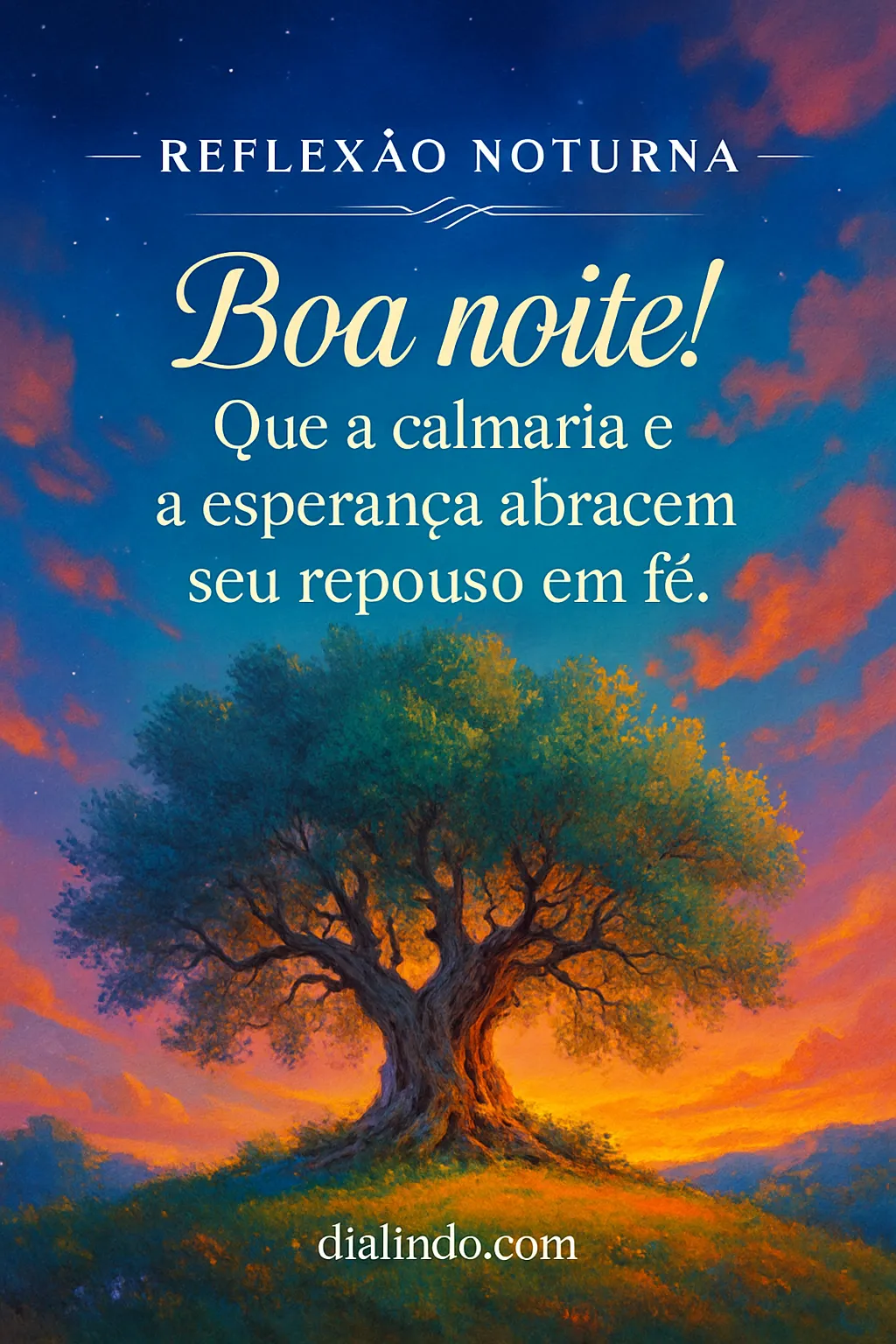 Calma, Esperança, Fé Noturna.