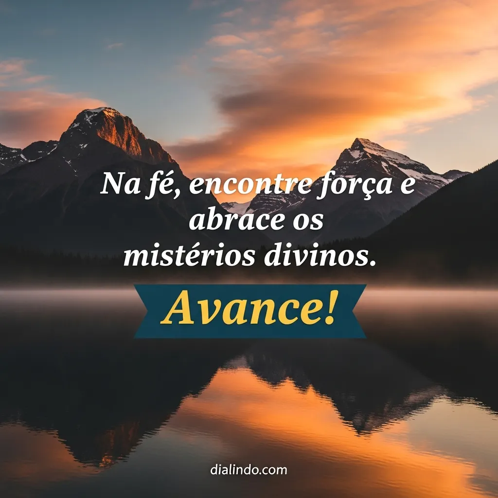 Fé: Mistério e Avanço Divino - Mensagem inspiradora